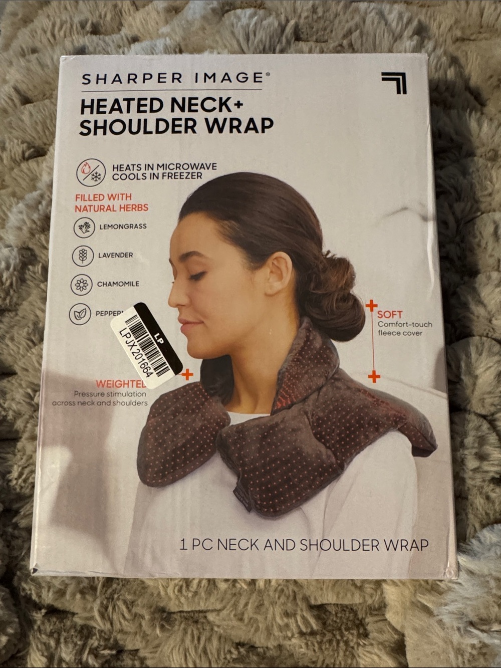 Sharper Image Heated Neck + Shoulder Wrap